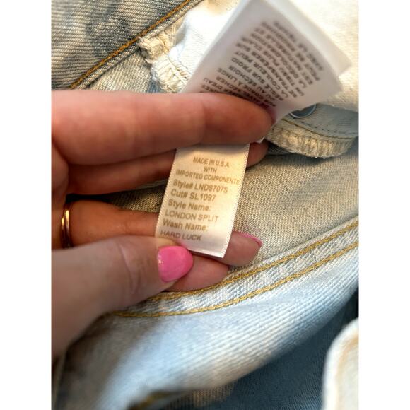 SLVRLAKE London Split Straight Leg High Rise Jeans - Picture 8 of 8